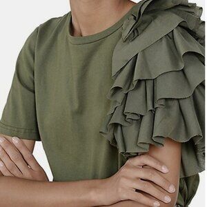Molly Bracken Lili Sidonio Ruffled Cotton Blouse